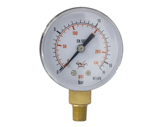 Manomètre oxygène 0-16 bar psi 1/8''