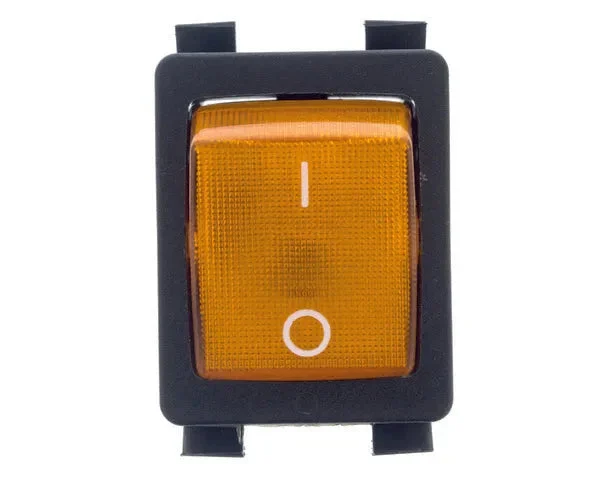 Interrupteur bipolaire ambre 1 t 22x30 mm. - STANDARD