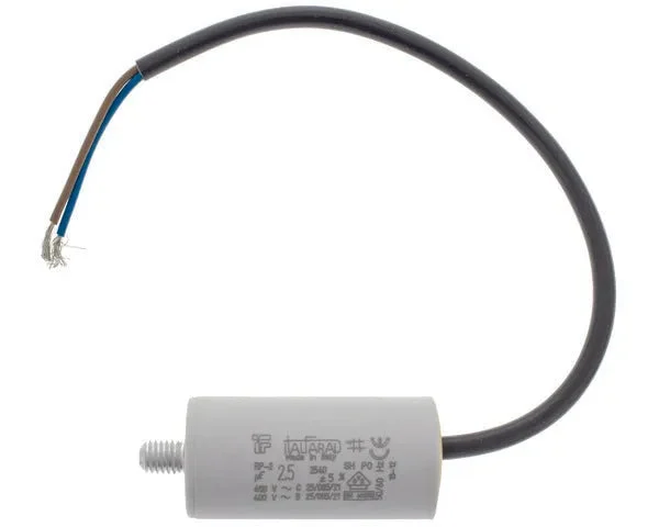Condensateur de travail avec câble 2,5µF 450V - STANDARD