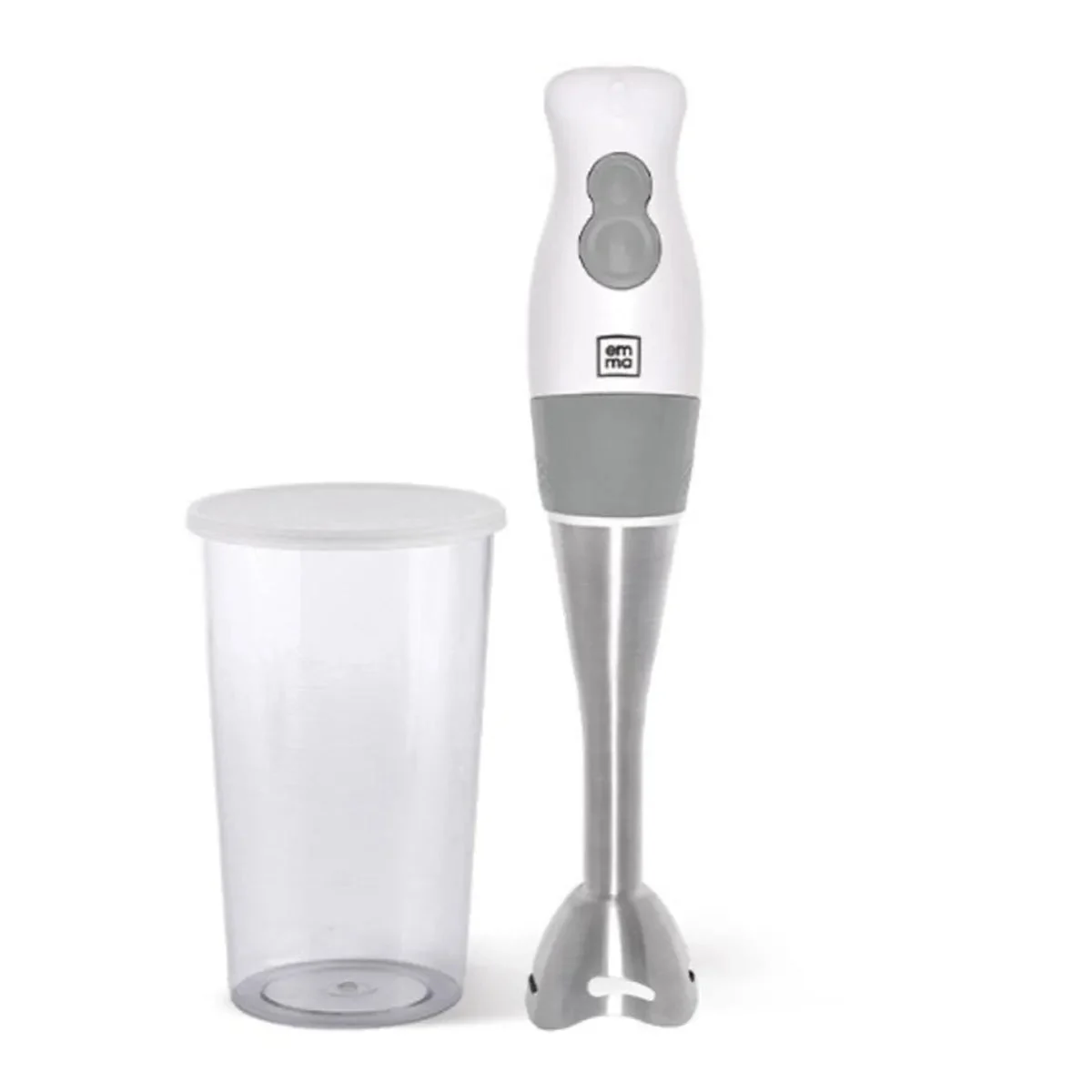 Mélangeur à main en acier inoxydable gris Emma 250w