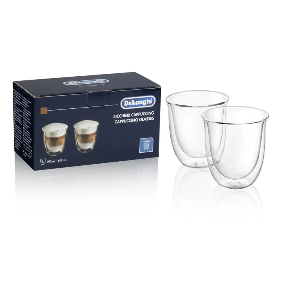 DeLonghi Ensemble de tasses cappuccino pour machines à café DLSC311