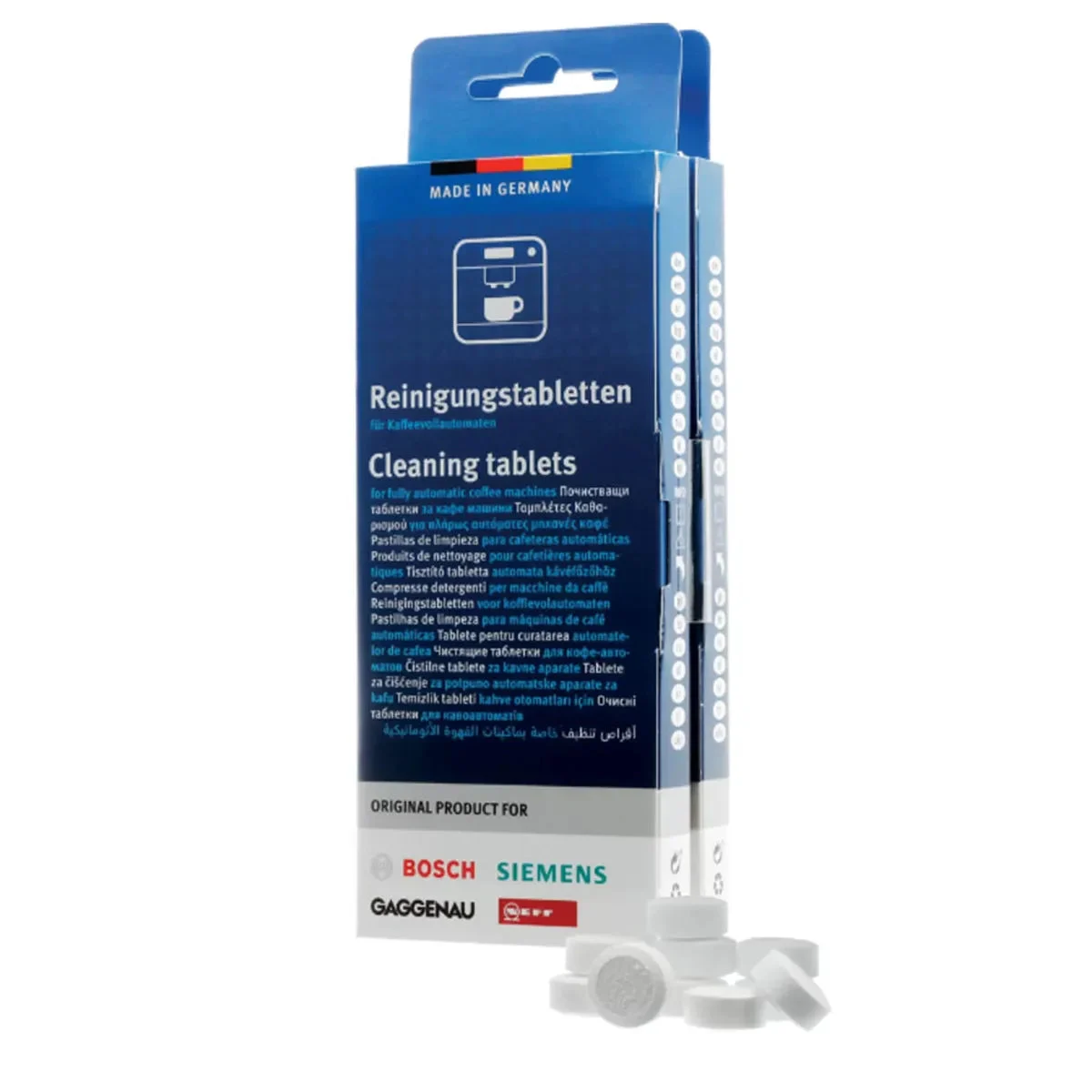 Pastilles de nettoyage pour cafetière Bosch 20 unités 00312503