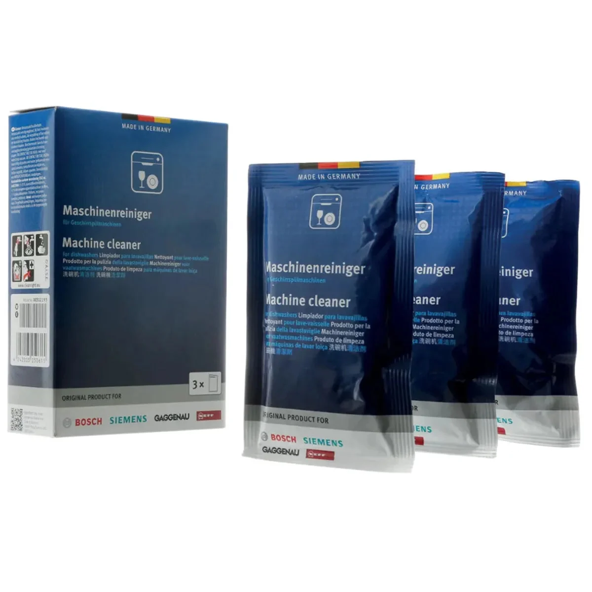 Produit nettoyant en poudre pour lave-vaisselle Bosch 4 unités 00312477