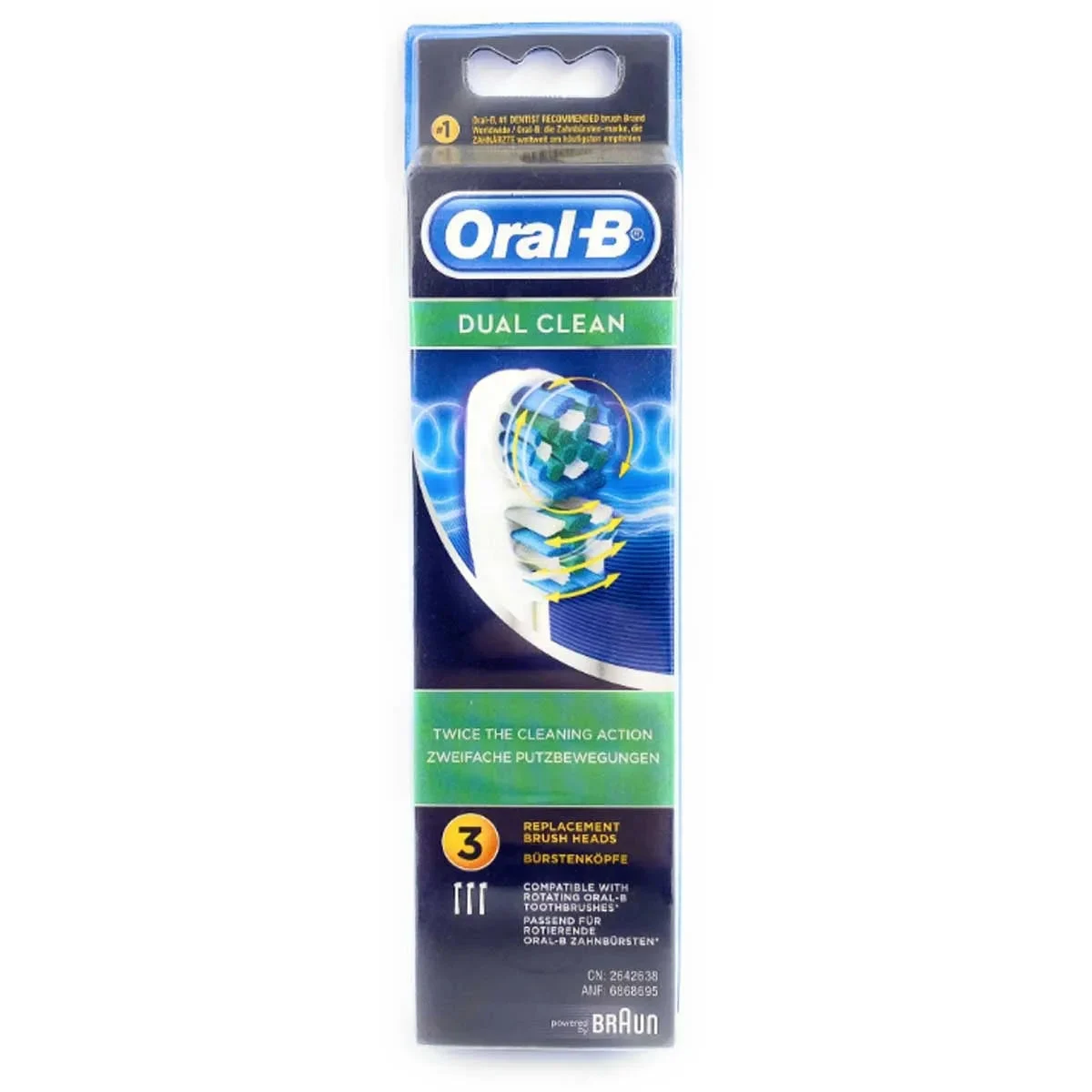 Brosse à dents Braun Oral-B Dual Clean - 3 unités 80348388