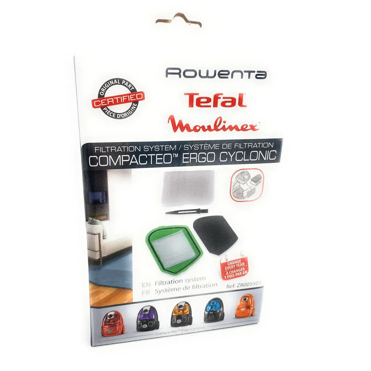 Filtre hepa Rowenta Compacteo Ergo Cyclonic ZR005501