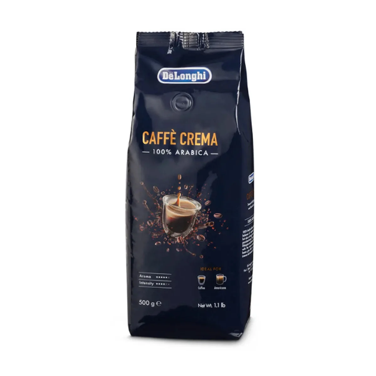 DeLonghi Café en grains torréfaction naturelle Caffé Crema 500g AS00000178