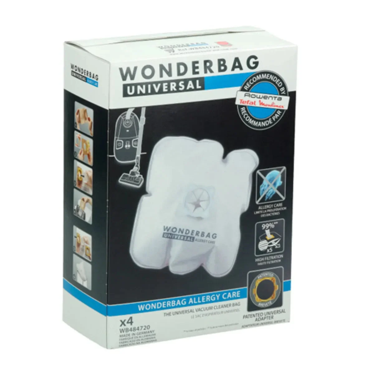 Rowenta Universal Wonderbag Sac 4 Unités WB484720