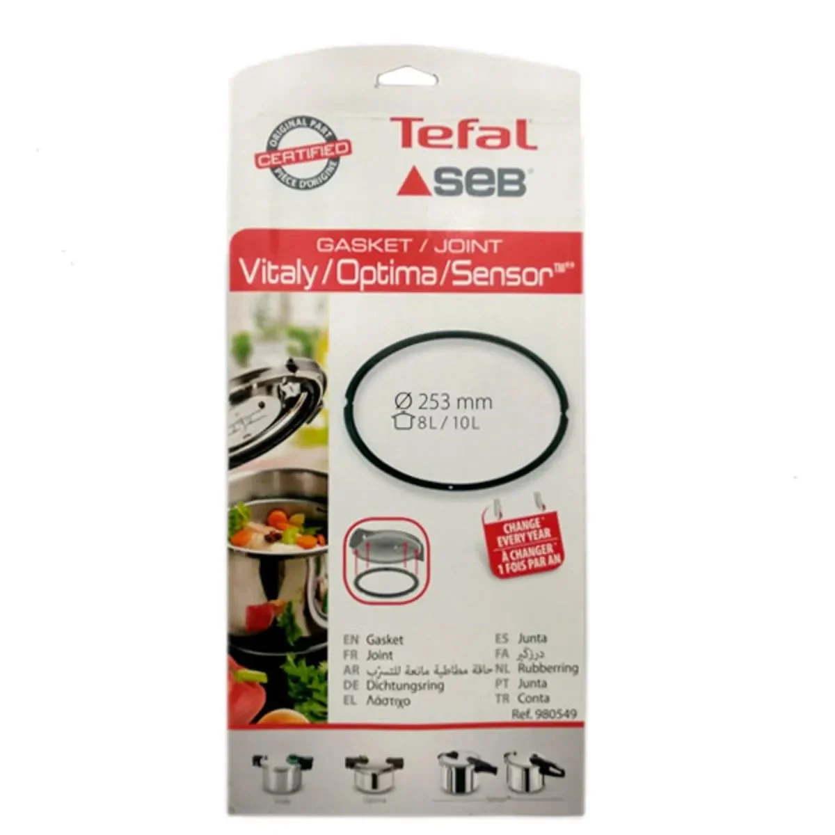 Joint caoutchouc pour Calor Sensor et Pot Optima 8L et 10 L DISPONIBLE OCTOBRE 2023 - Tefal