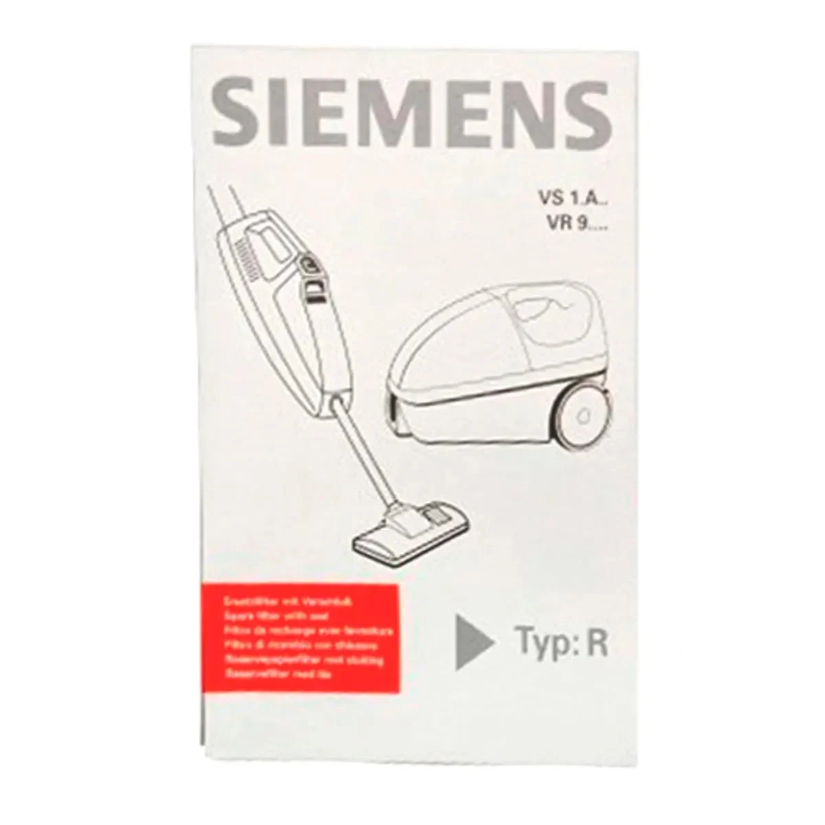 Sac aspirateur Siemens type R 8+1 avec fermeture 00460687