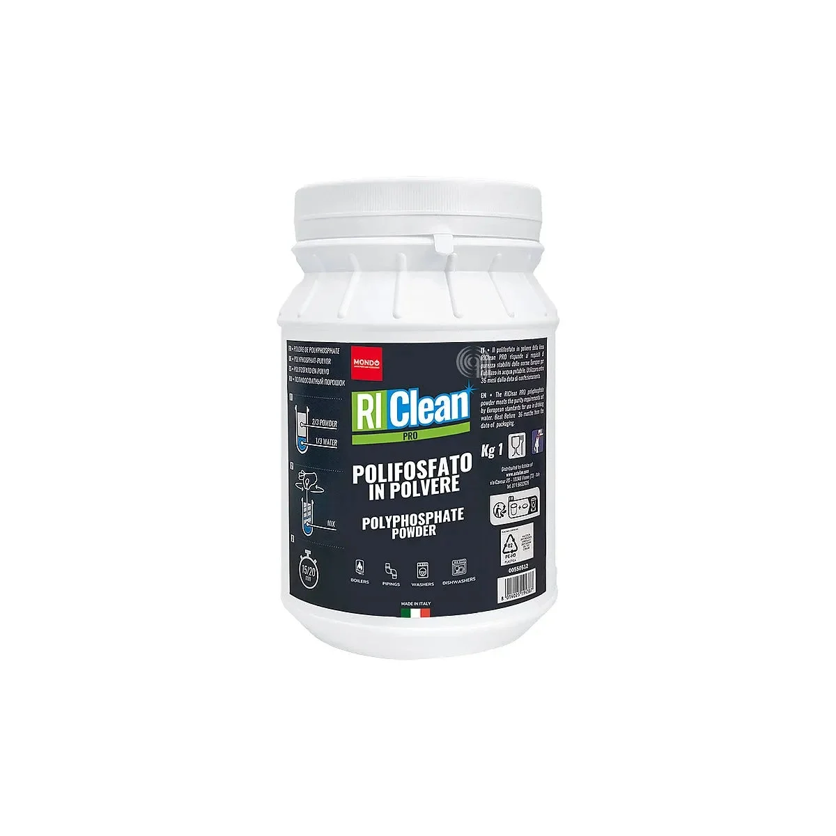 bote de polyphosphate 1kg pour chaudières original Mondo 00550512