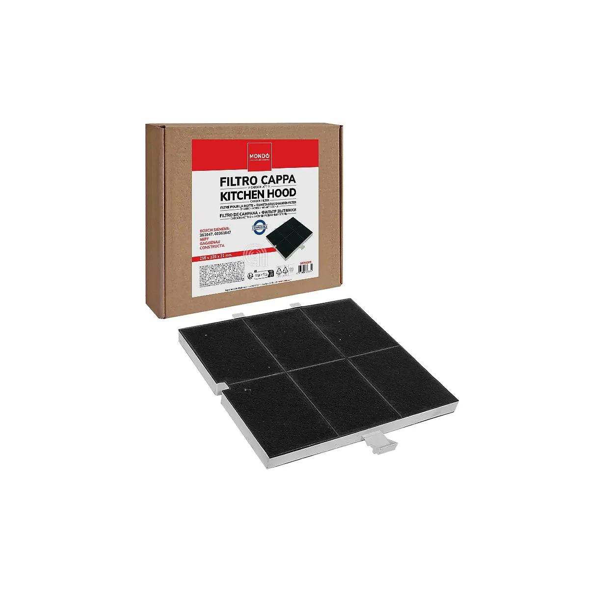 BOSCH, SIEMENS - Filtre à charbon pour hotte aspirante - 00361047