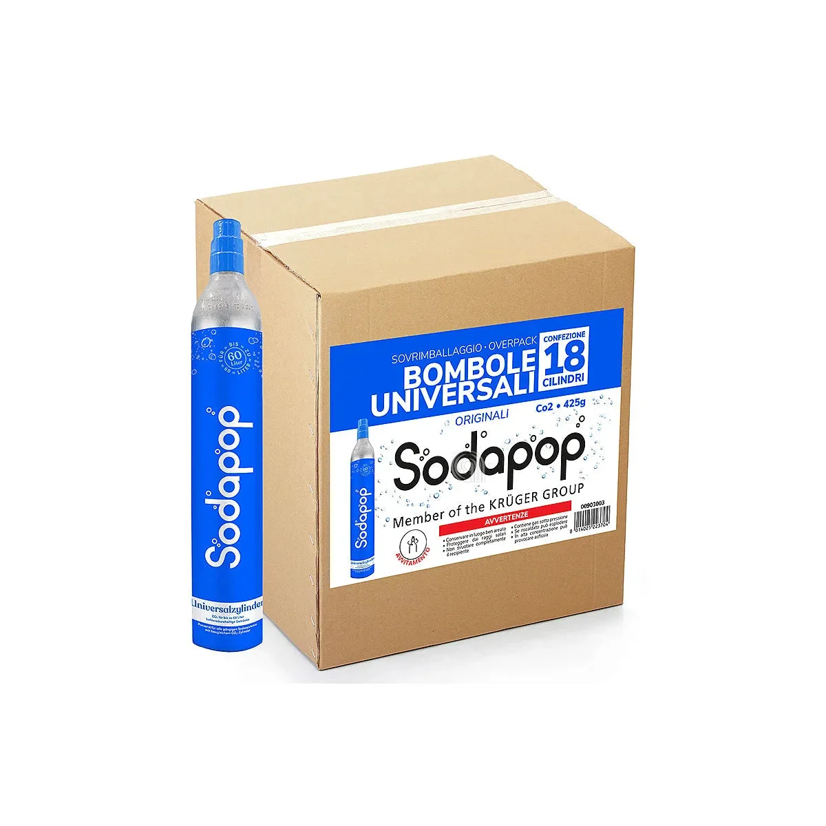 SODAPOP - Cylindre de CO2 pour distributeur d'eau - 10027239