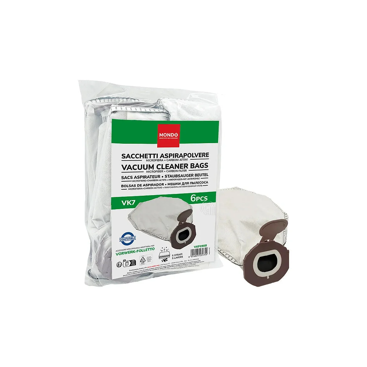 VORWERK-FOLLETTO - Sacs en microfibre pour aspirateur - 01097