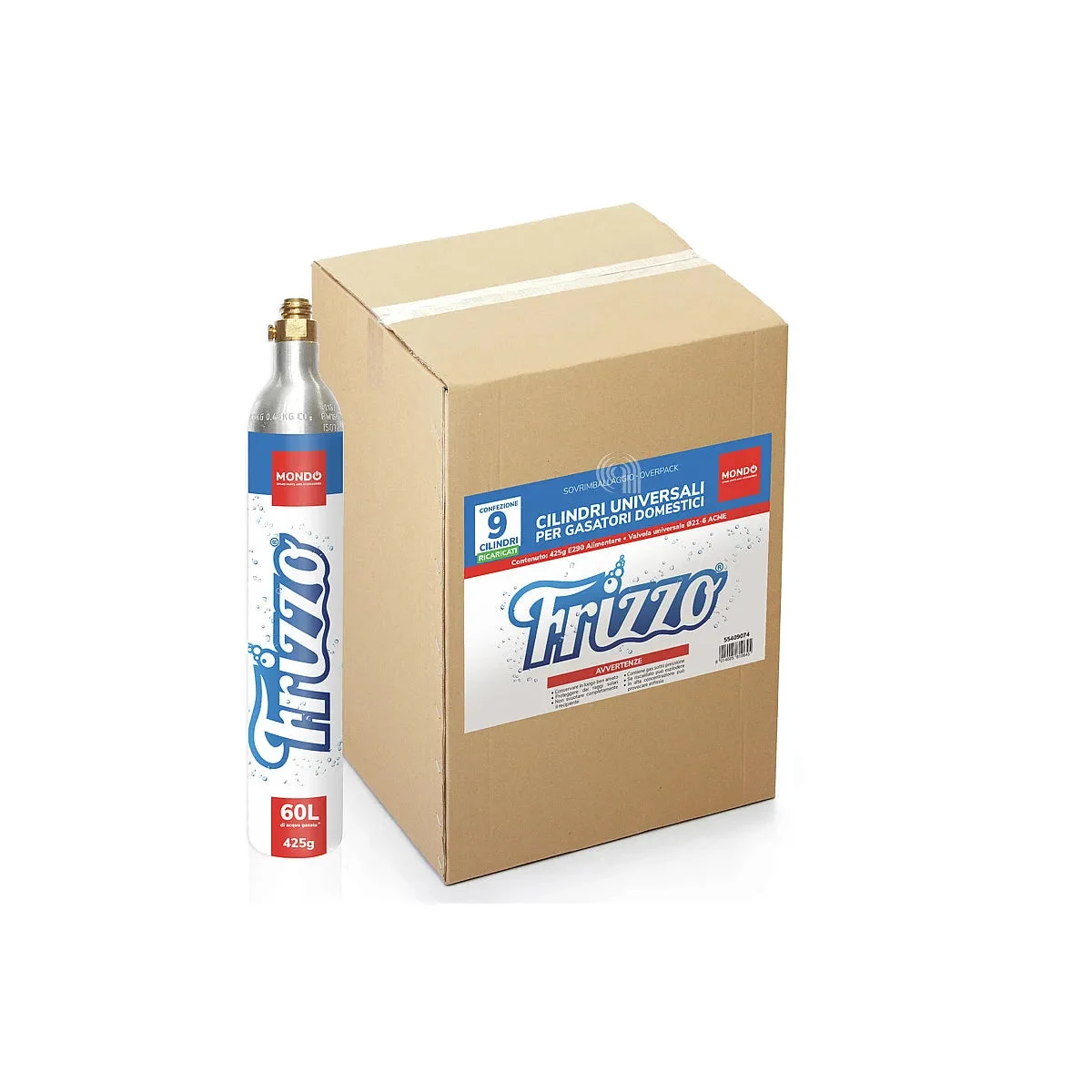 FRIZZO, MONDO - Cylindres de CO2 rechargeables pour distributeur d'eau - AST-55409074