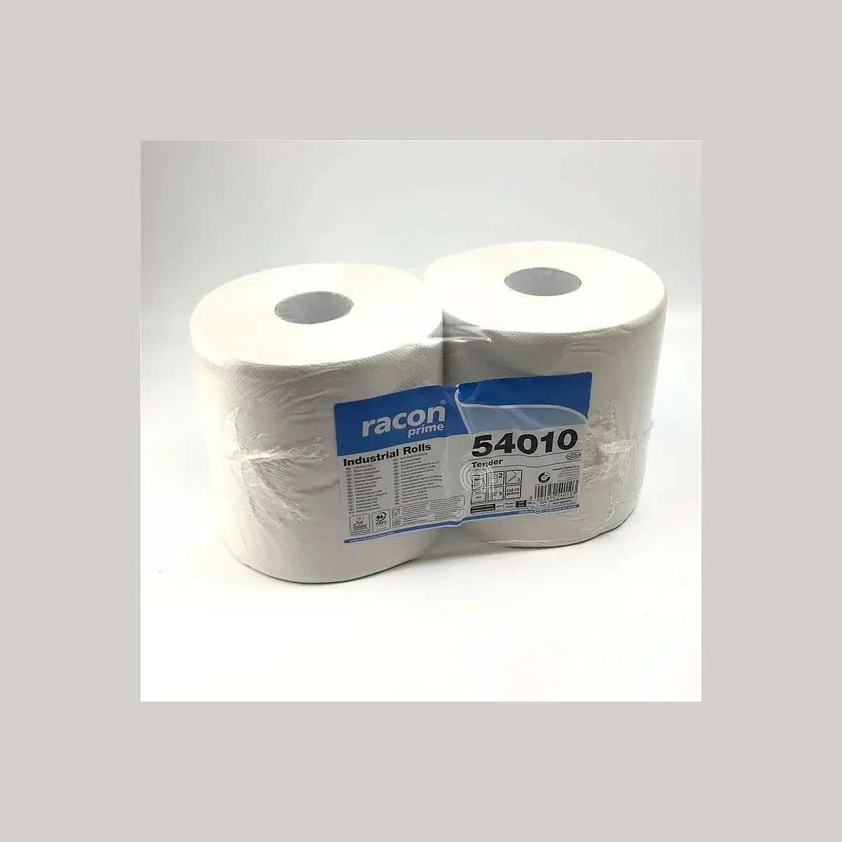 2 rouleaux universels d'essuie-mains en cellulose 380 feuilles 22x24 cm