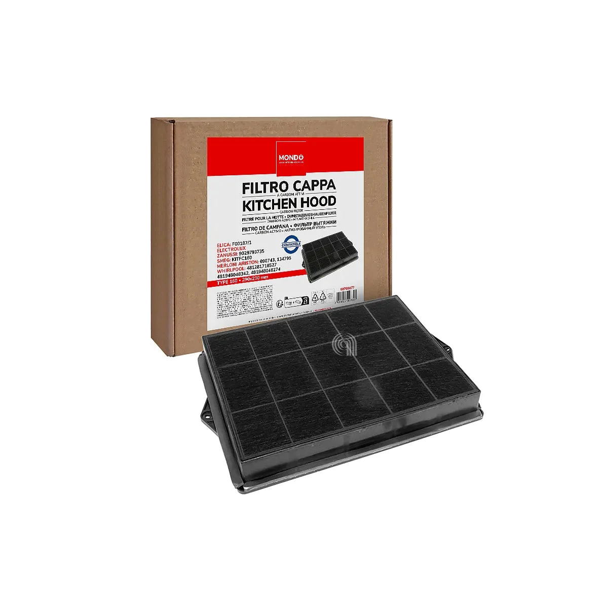 ARISTON, ELICA, SMEG, WHIRLPOOL, ZANUSSI - Filtre à Charbon pour Hotte Aspirante - AST-00701077