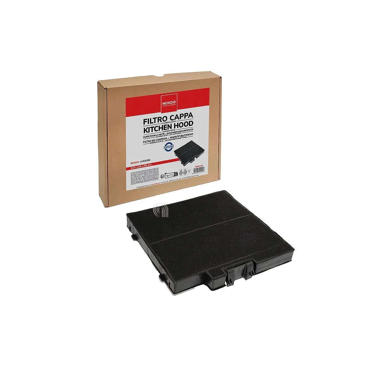 BOSCH, SIEMENS, MONDO - Filtre à charbon rectangulaire pour hotte aspirante - 11022296