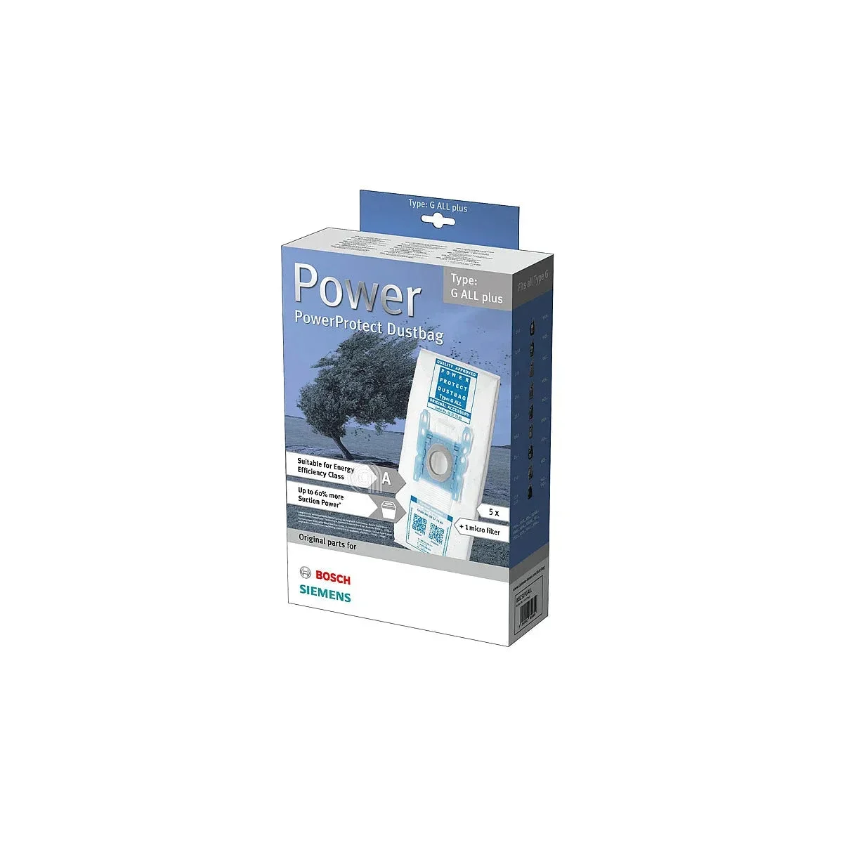 Sac aspirateur type G All Plus Bosch avec 60 % de capacité en plus