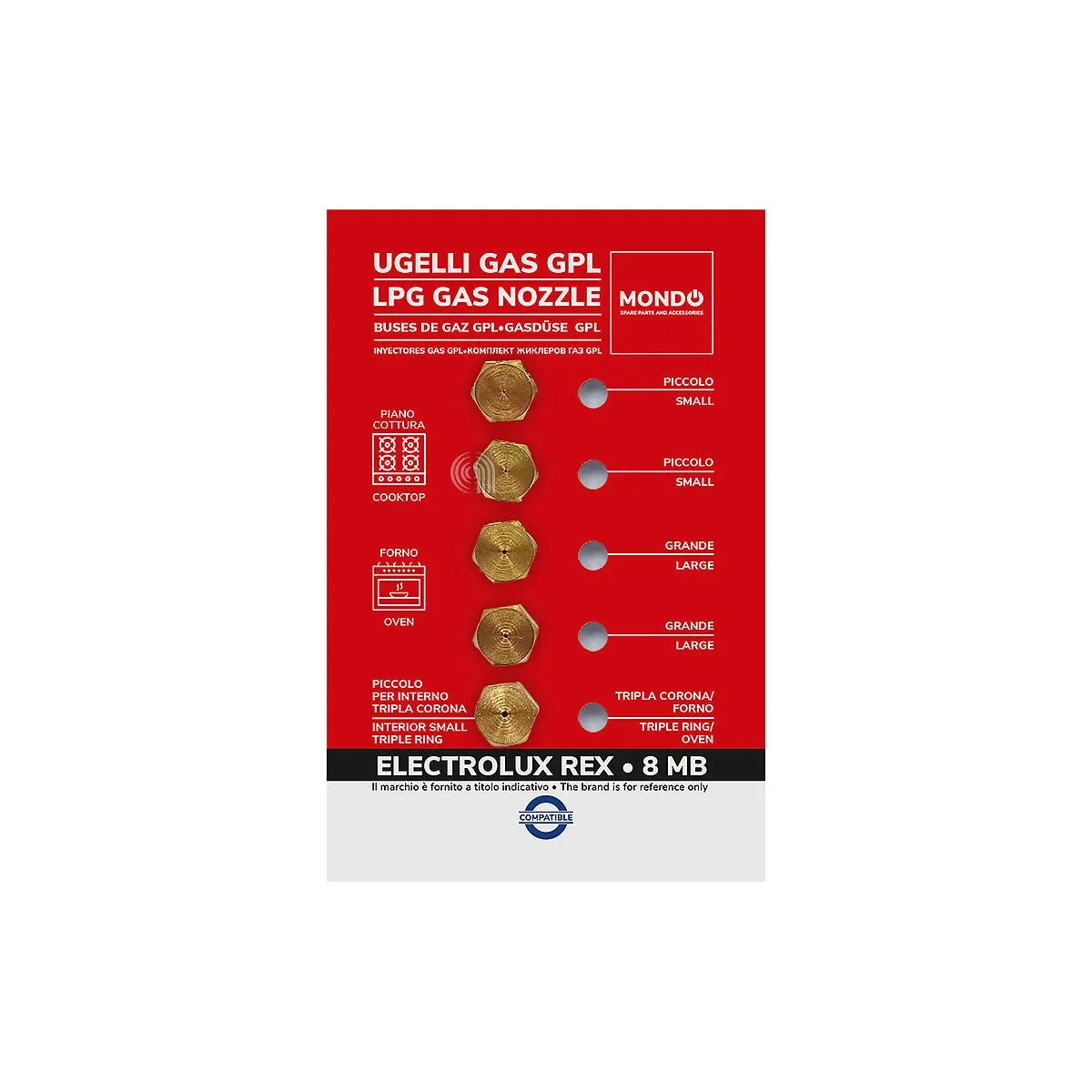 ELECTROLUX, REX, UNIVERSALE, MONDO - Buses gaz GPL pour brûleur - AST-00537512