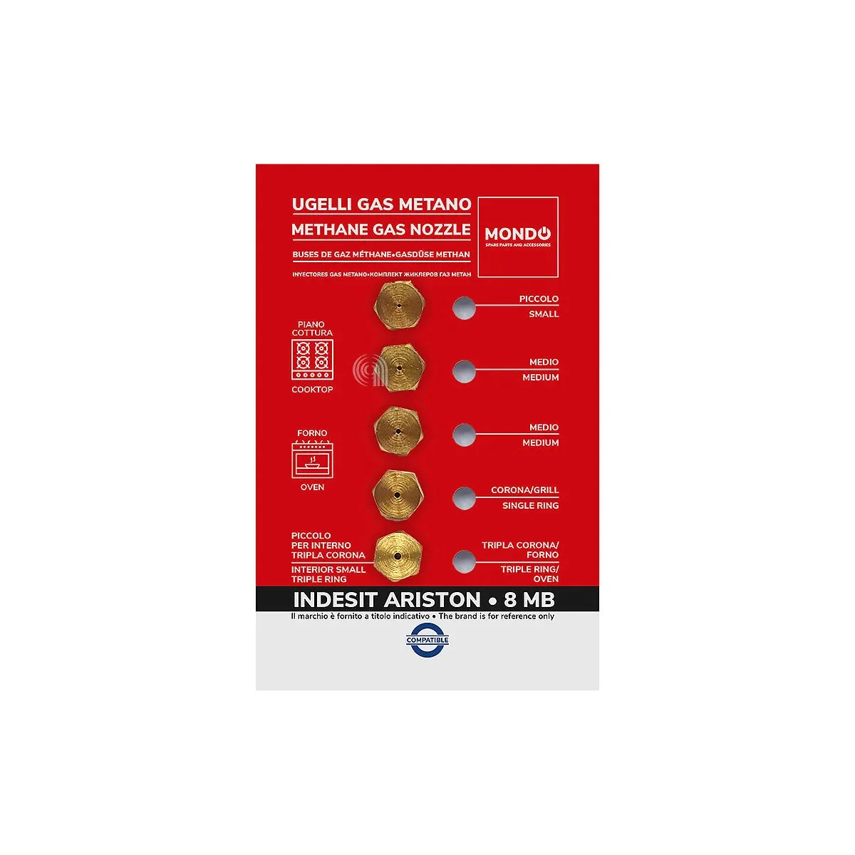 MONDO - Buses gaz méthane pour plaque de cuisson - AST-00537537