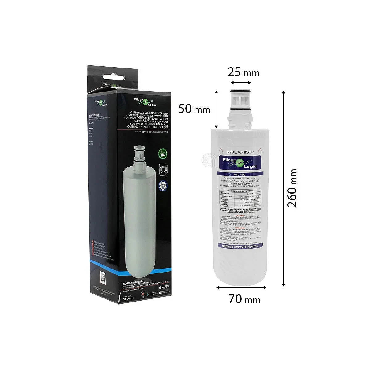 UNIVERSALE - Filtre à eau pour réfrigérateur - AST-00542527