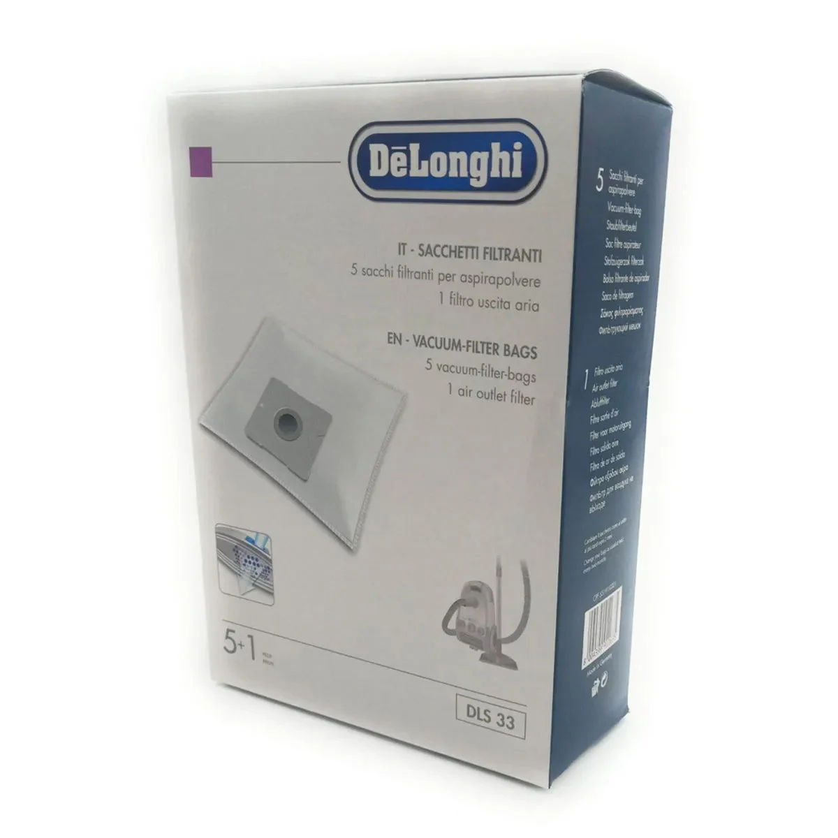 DeLonghi Sac aspirateur DLS33 5 sacs avec filtre 5519110321