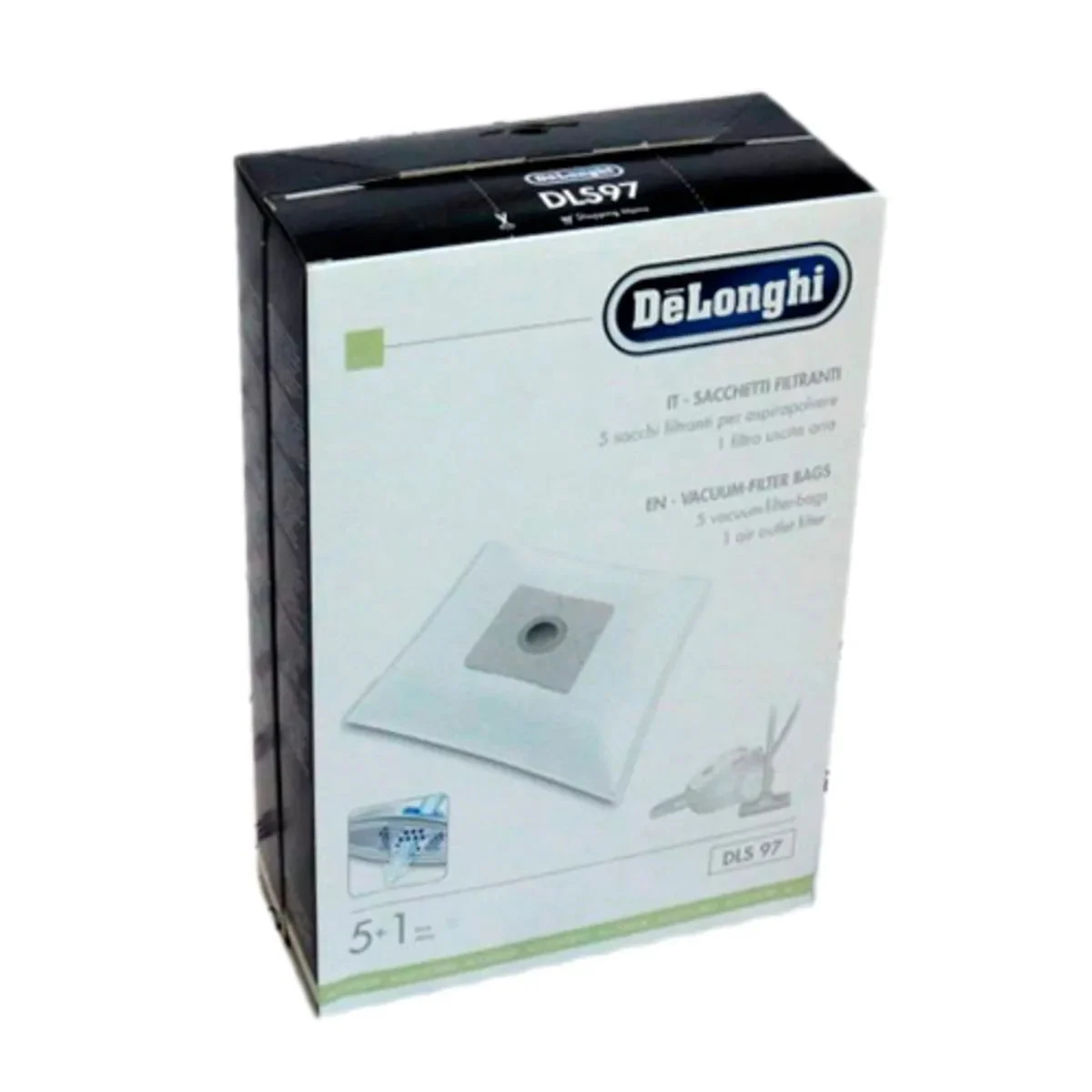 DeLonghi Sac en microfibre pour aspirateur DLS97 5 sacs avec filtre 5519110391