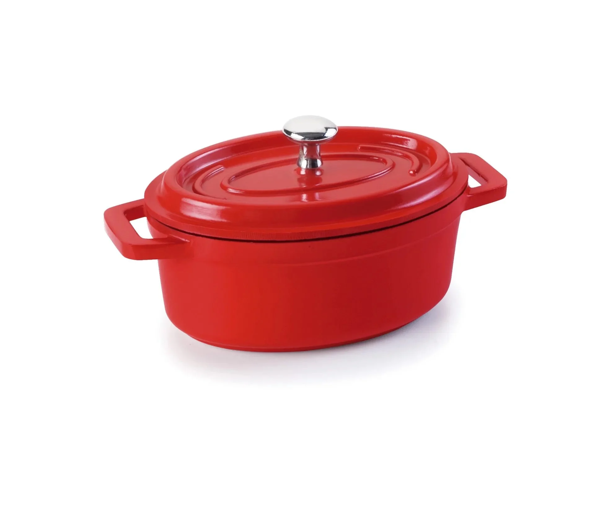 LACOR Casserole ovale avec couvercle rouge Mini Cocotte 25911