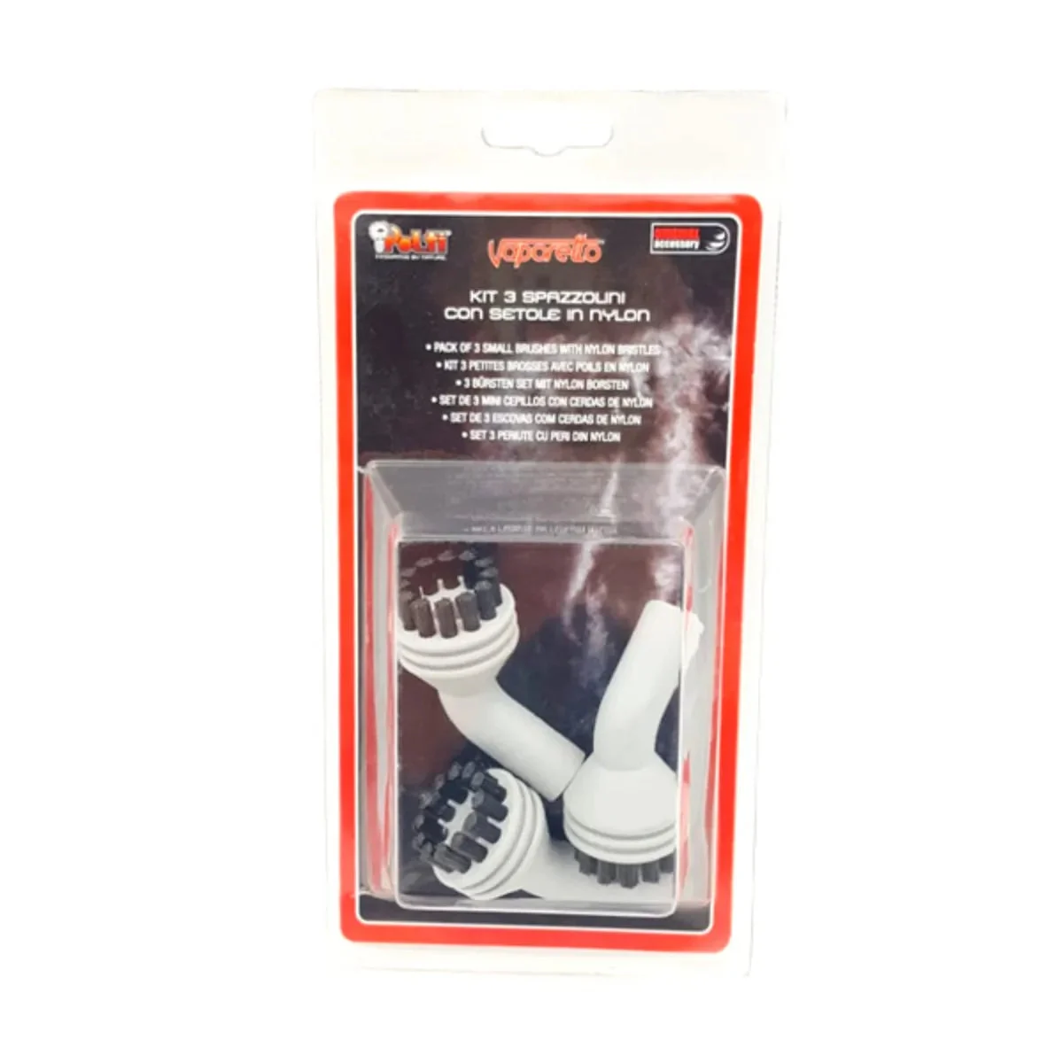 Ensemble de 3 brosses Polti PAEU0211 - Nettoyeur vapeur Vaporetto 950