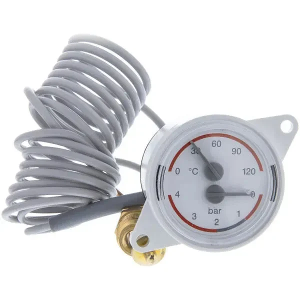 Thermomanomètre pour chaudière Hermann HE047006226 0-4 Bar 0-120ºC