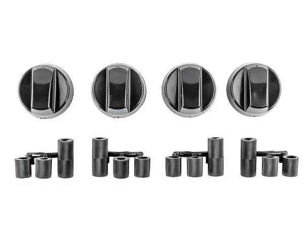 Commande de cuisinière noire 4 unités - STANDARD