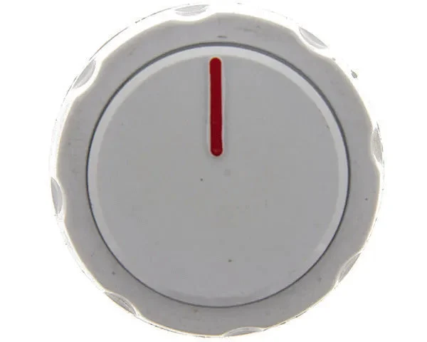 Commande de cuisinière standard blanche avec arbre court de 6 mm