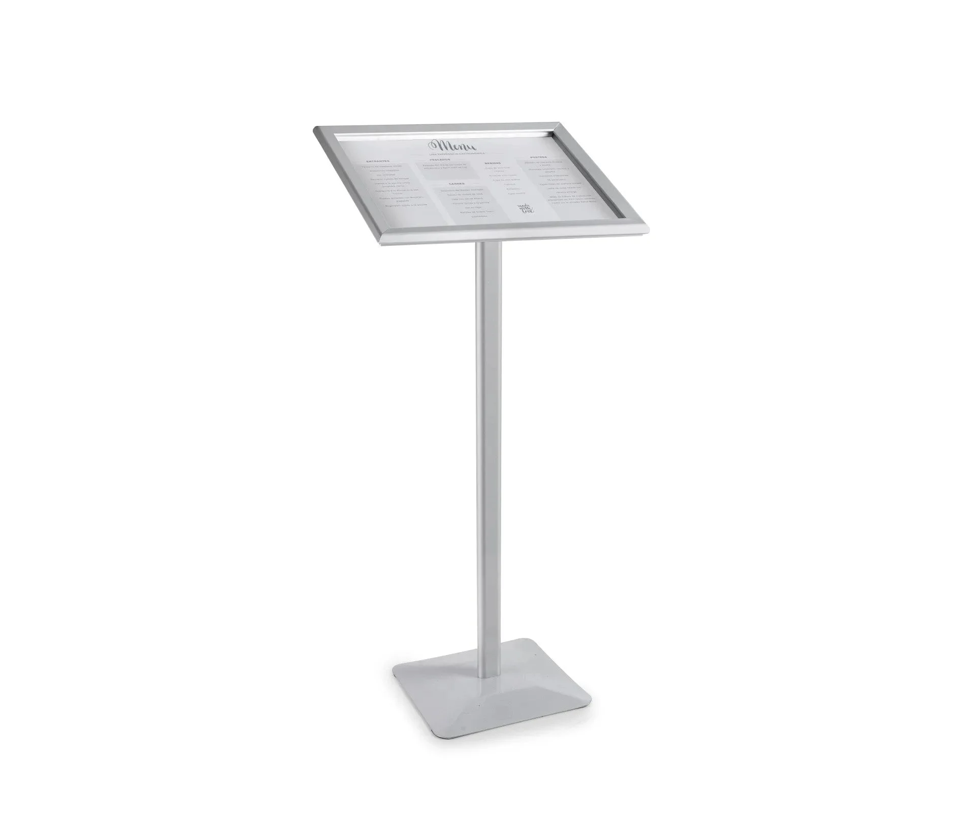 LACOR Support + porte-menu en aluminium 39433