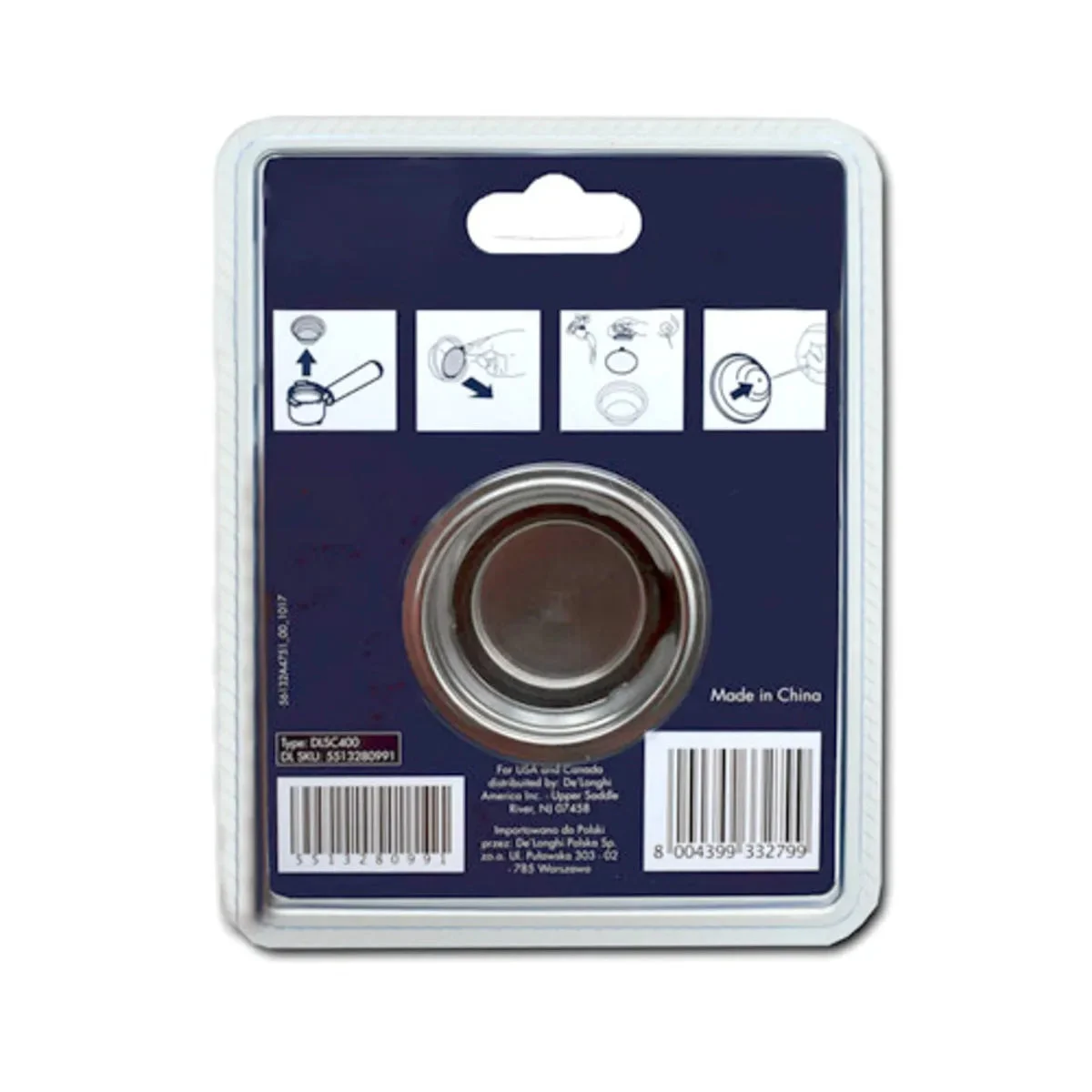 Filtre DeLonghi pour cafetière 1 tasse 5513280991
