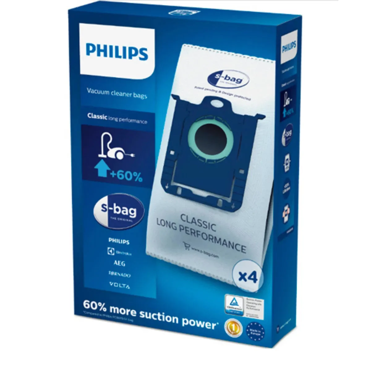 Philips Electrolux sac aspirateur S-Bag 4 pcs FC802103