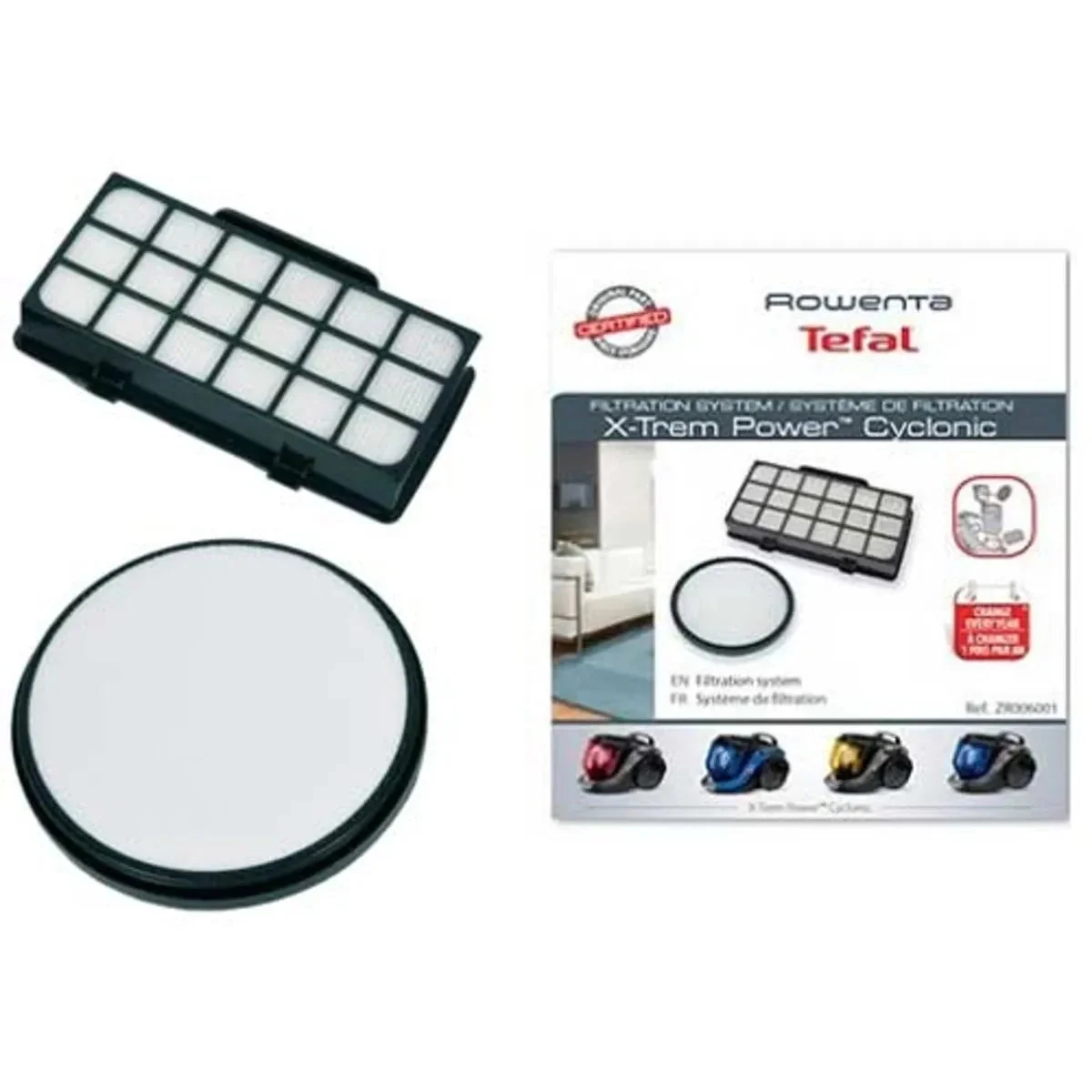 Kit filtre aspirateur cyclonique Rowenta X Trem Power ZR006001