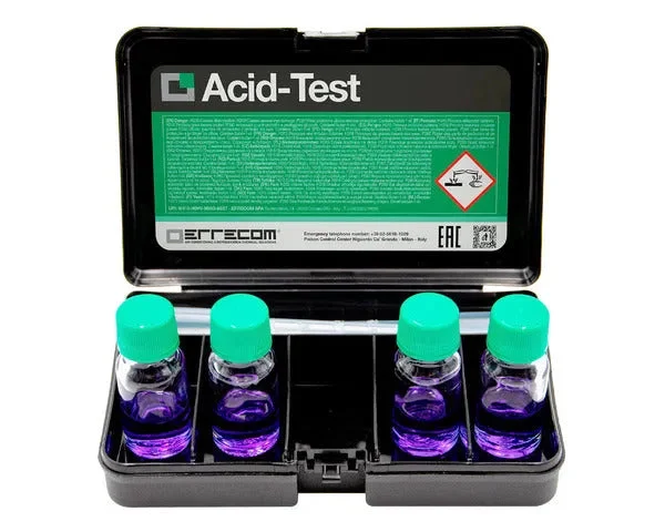 Contrôle de test d'acidité Errecom présence d'acide