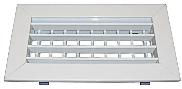 Grille de soufflage 200x100 mm. ddh blanche - STANDARD