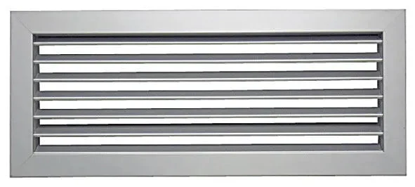 Grille d'aération 400 x 150 mm. fh45 aluminium - STANDARD