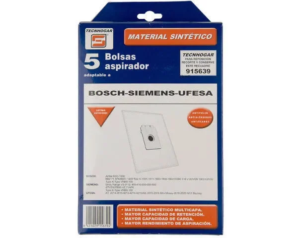 SACO D'ASPIRATEUR BOSCH 915639 5 UNITÉS