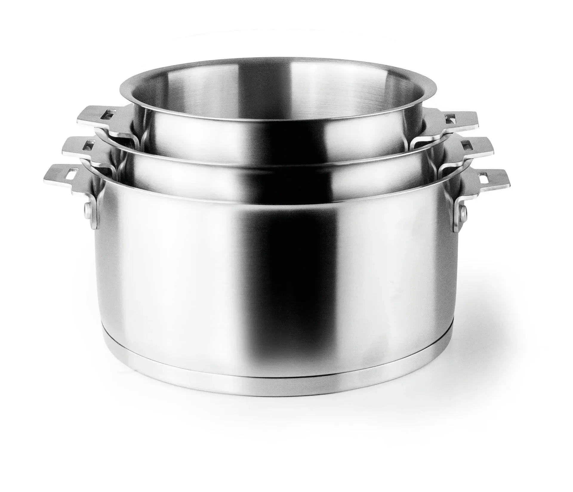 Ensemble LACOR de 3 casseroles + poignée Combi 56610