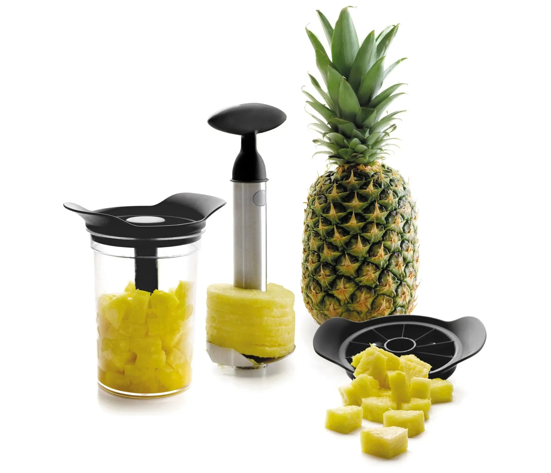 Ensemble coupeur et éplucheur d'ananas LACOR avec base 60393