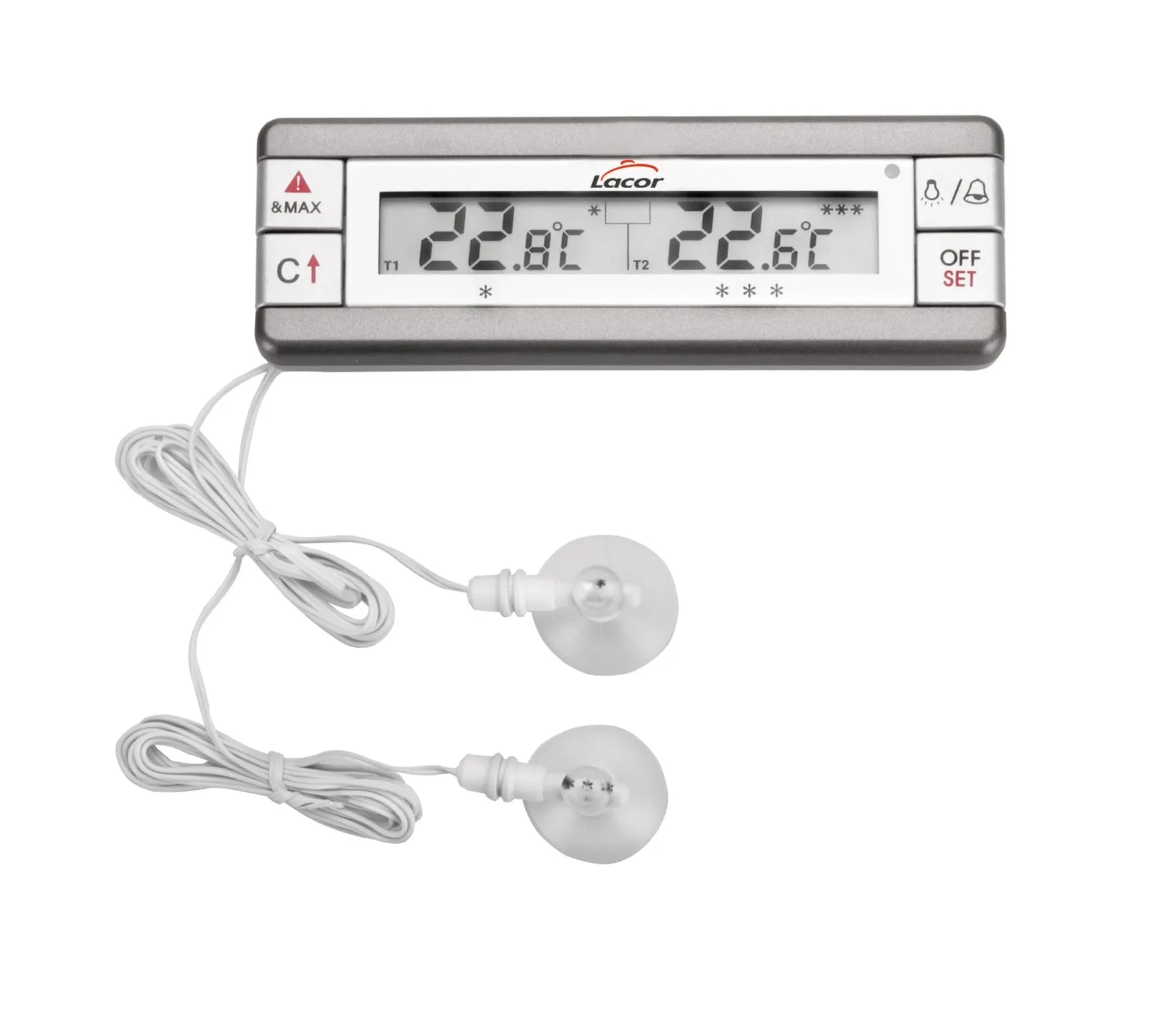 Thermomètre LACOR avec alarme pour réfrigérateur/congélateur 62456