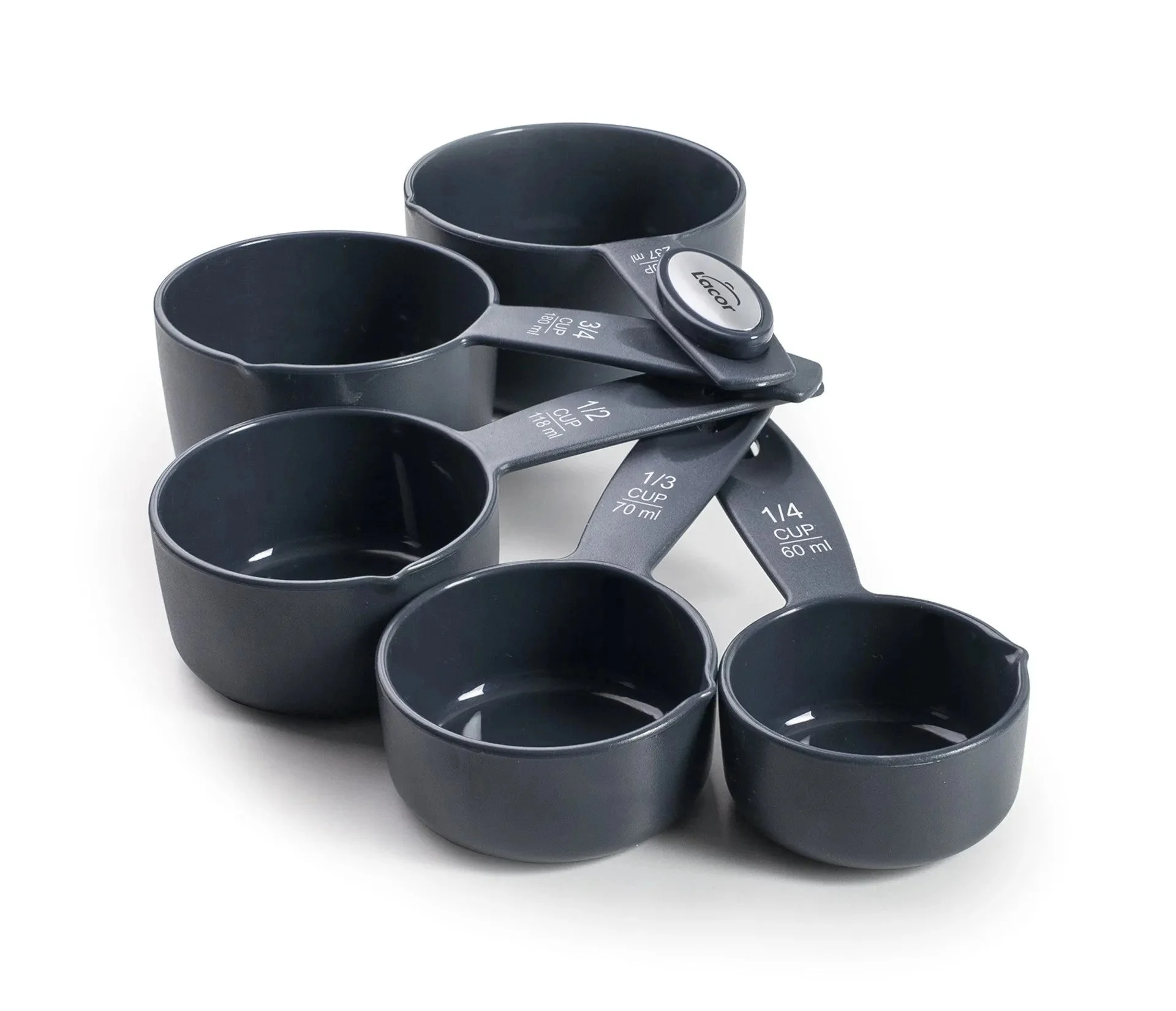 Ensemble de 5 casseroles mesureuses grises LACOR 67036