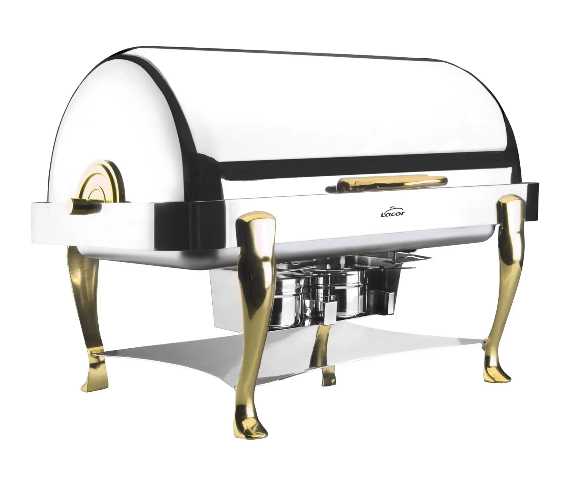 LACOR Chafing dish GN 1/1 à couvercle roulant en laiton 69015