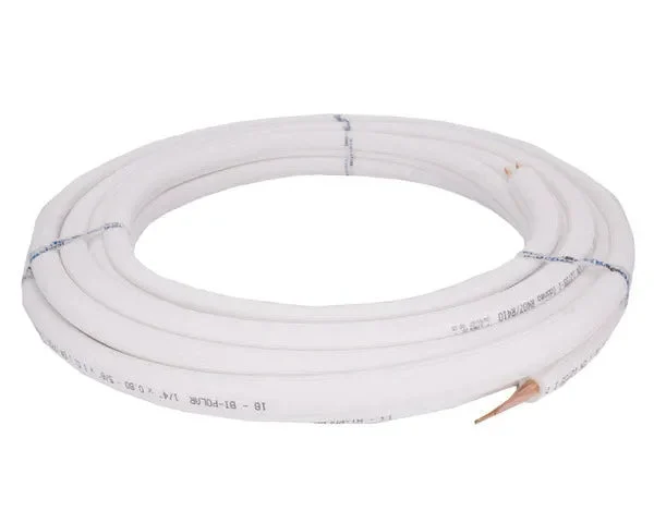Tube de cuivre isolé bipolaire 1/4+5/8 20m - STANDARD