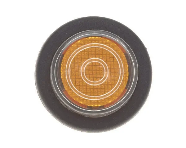 Bouton poussoir ambre avec gaine ø25 mm 230v - LINEA BLANCA