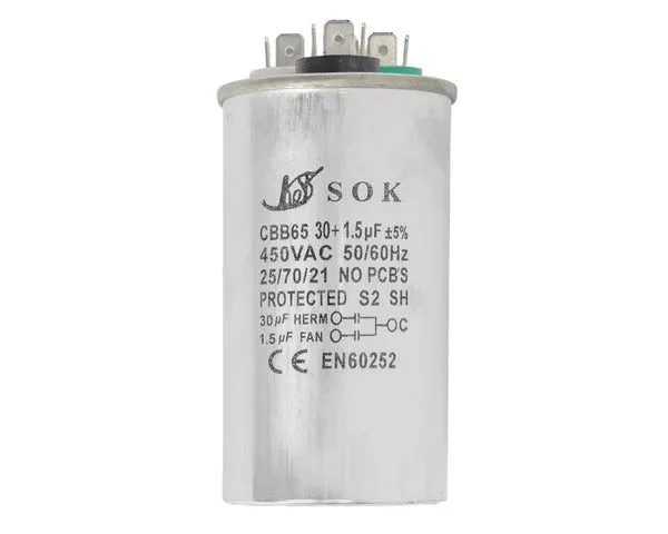 Condensateur travail 30µf + 1,5µf 450V - STANDARD