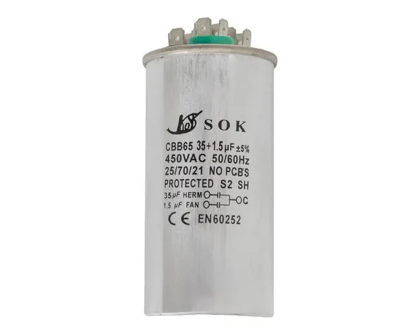 Condensateur de fonctionnement 35µF + 1,5µF 450V - STANDARD