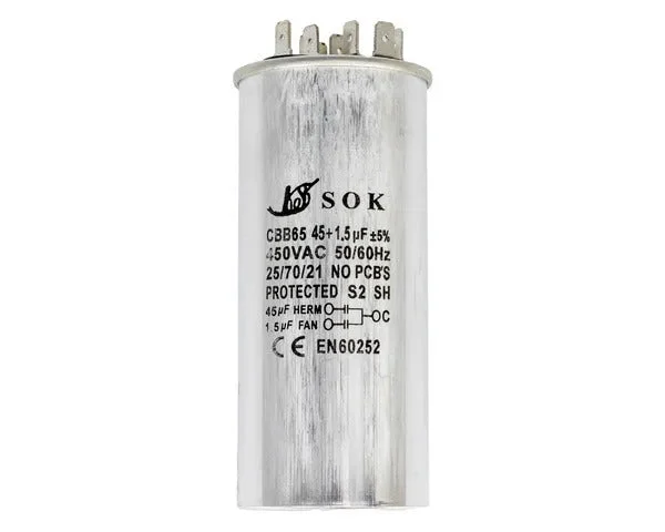 Condensateur Travail 45µf + 1,5µf 450v - STANDARD